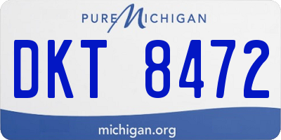MI license plate DKT8472