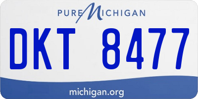 MI license plate DKT8477