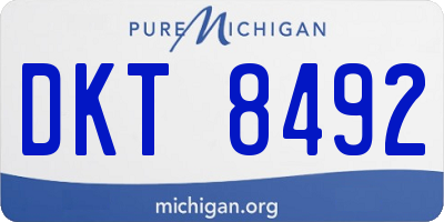 MI license plate DKT8492