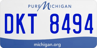 MI license plate DKT8494