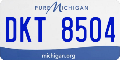 MI license plate DKT8504