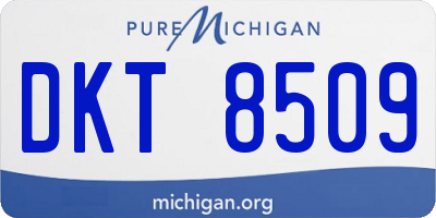 MI license plate DKT8509