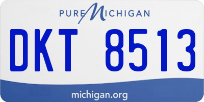 MI license plate DKT8513