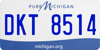 MI license plate DKT8514