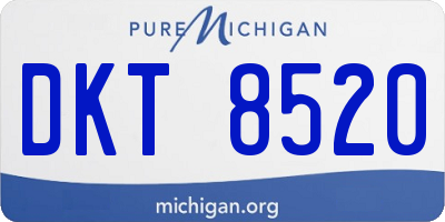 MI license plate DKT8520