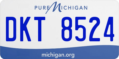 MI license plate DKT8524