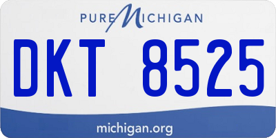 MI license plate DKT8525