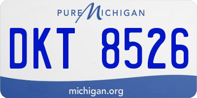 MI license plate DKT8526