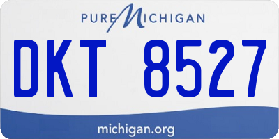 MI license plate DKT8527