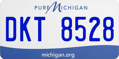 MI license plate DKT8528