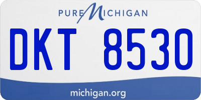 MI license plate DKT8530