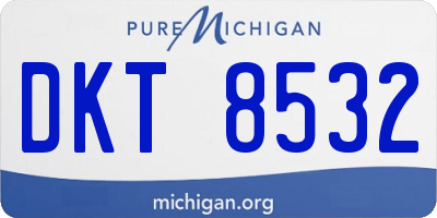MI license plate DKT8532