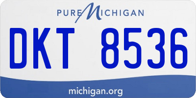 MI license plate DKT8536