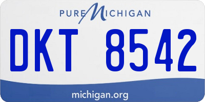 MI license plate DKT8542