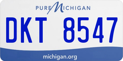 MI license plate DKT8547