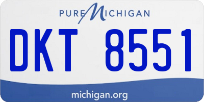 MI license plate DKT8551