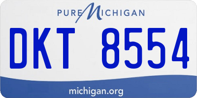 MI license plate DKT8554