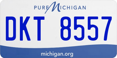 MI license plate DKT8557