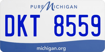 MI license plate DKT8559