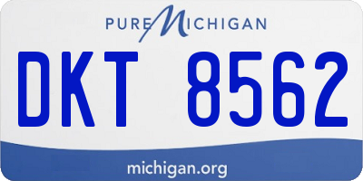MI license plate DKT8562