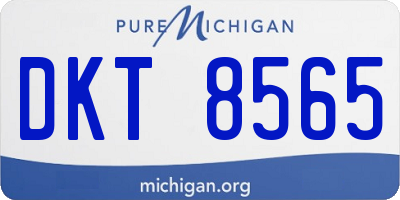 MI license plate DKT8565