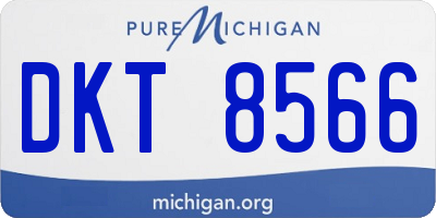 MI license plate DKT8566