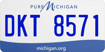 MI license plate DKT8571