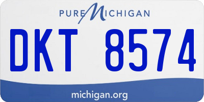 MI license plate DKT8574