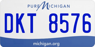 MI license plate DKT8576