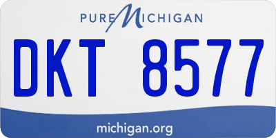 MI license plate DKT8577