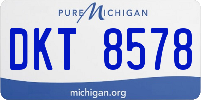 MI license plate DKT8578