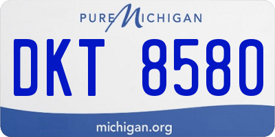 MI license plate DKT8580