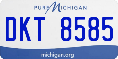 MI license plate DKT8585