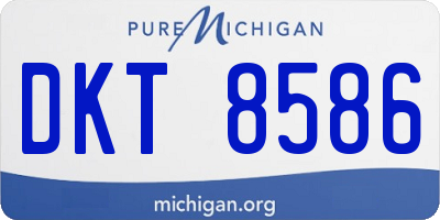 MI license plate DKT8586