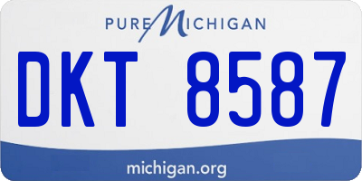MI license plate DKT8587