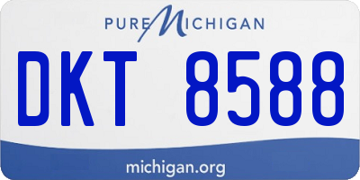 MI license plate DKT8588