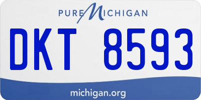 MI license plate DKT8593