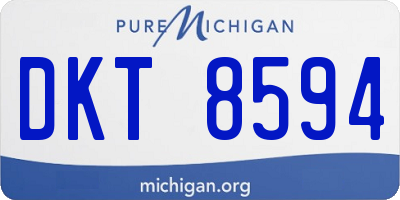 MI license plate DKT8594