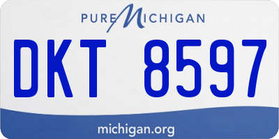 MI license plate DKT8597