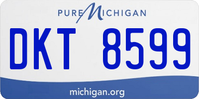 MI license plate DKT8599