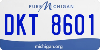 MI license plate DKT8601