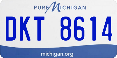 MI license plate DKT8614