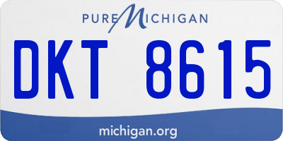 MI license plate DKT8615