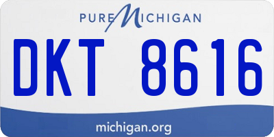 MI license plate DKT8616