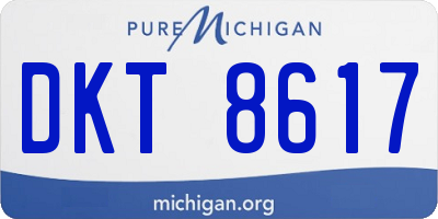 MI license plate DKT8617