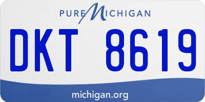MI license plate DKT8619