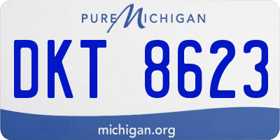 MI license plate DKT8623