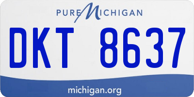 MI license plate DKT8637
