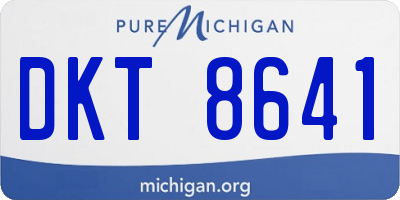 MI license plate DKT8641