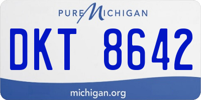 MI license plate DKT8642